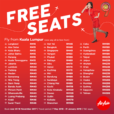 AirAsia FREE Seats Promo Ticket Price List Booking Until 