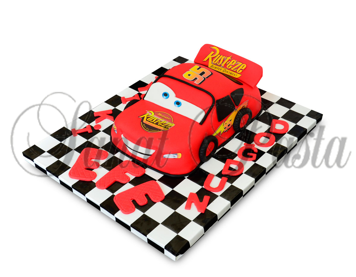 SANAT PASTA Şimşek Mcqueen Pastası 15 Kişilik