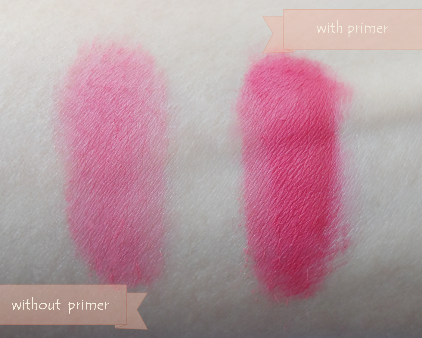 Madison Street Beauty cosmetics review before and afer pictures, original eyeshadow primer with oils on blogger eyeshadow swatch with and without primer