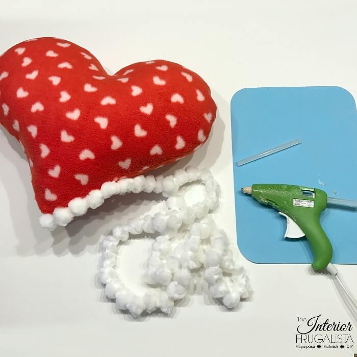 Easy DIY Fleece Valentine Heart Pillow Interior Frugalista