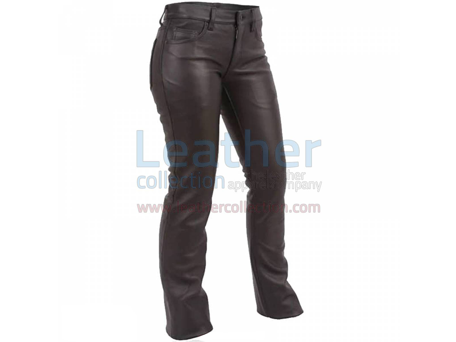 Jeans Style Low Rise Leather Pants - Racing Duke