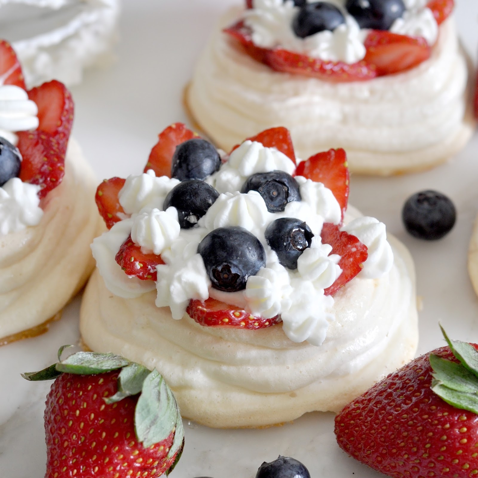 Cooking with Manuela Berry and Cream over Meringue Cups
