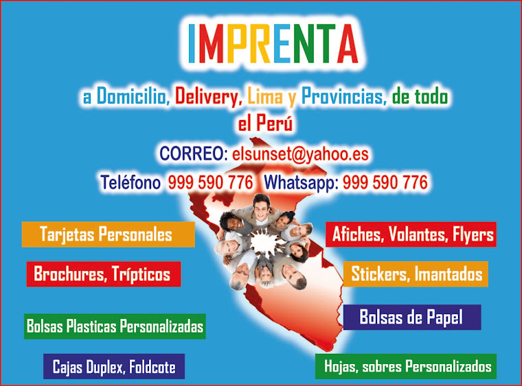 imprenta delivery Lima y provincias de todo el Peru