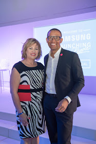 Samsungs_Michelle_Portgieter_with_MC_Andile_Khumalo #thelifesway