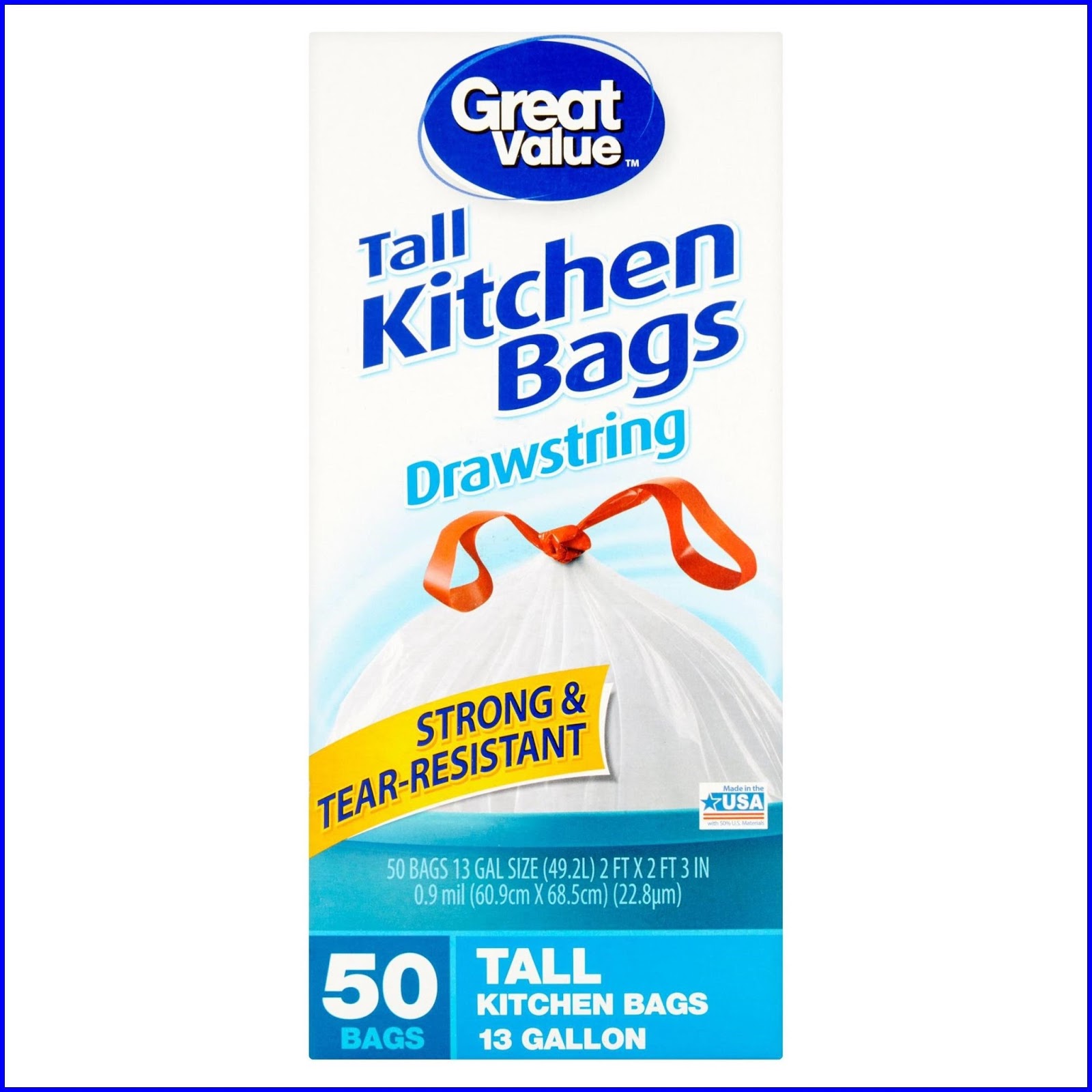 19 Tall Kitchen Bags Size Great Value Drawstring Tall Kitchen Bags gal count  Tall,Kitchen,Bags,Size