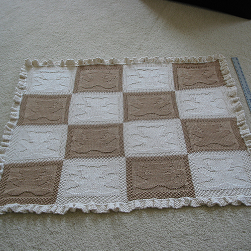 Daily Knitting Patterns Teddy Bear Baby Blanket