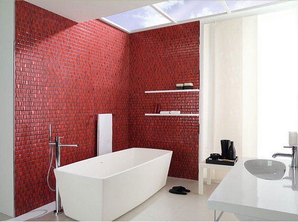 Desain Kamar Mandi Unik Bernuansa Warna Merah Desain Kamar Mandi Unik Bernuansa Warna Merah