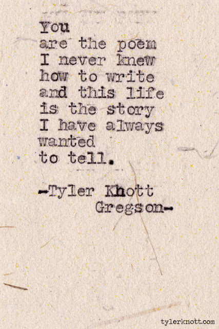 Enter Kelly: Writing love: Tyler Knott Gregson