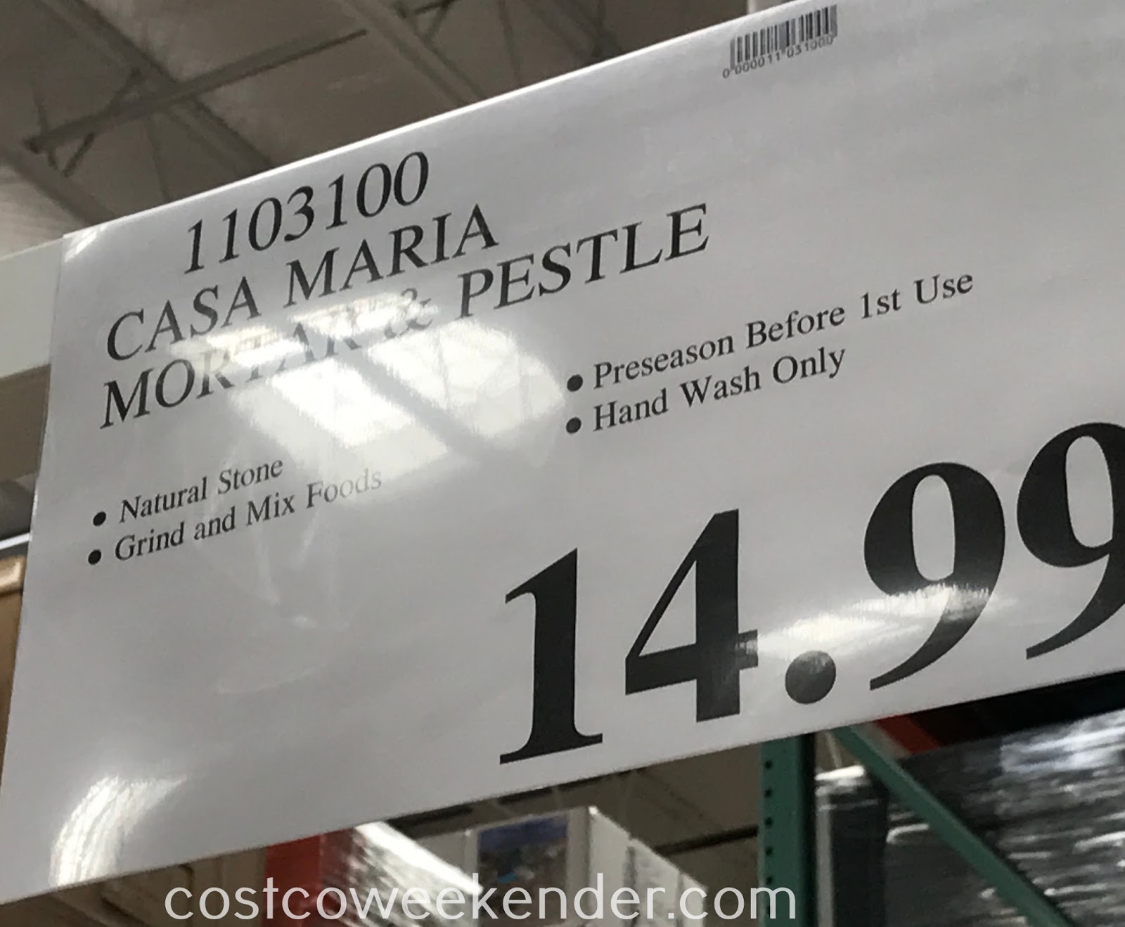 Casa Maria Mortar and Pestle Costco Weekender