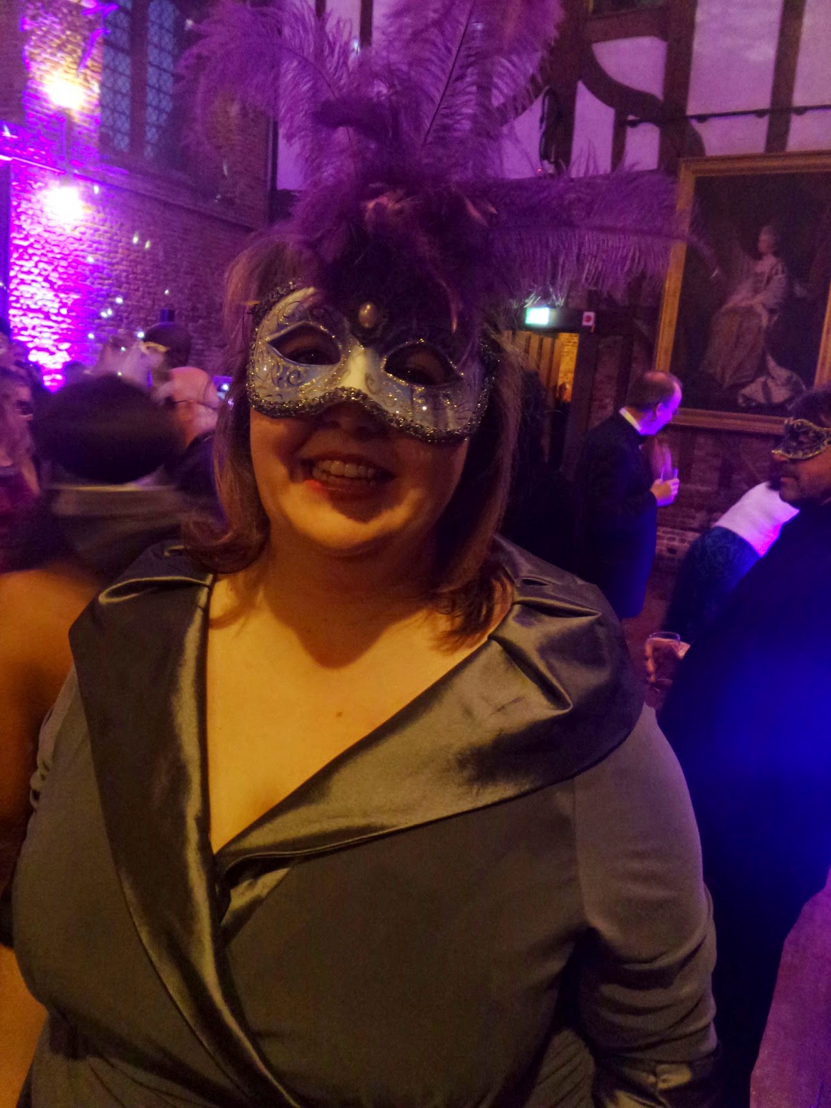 PippaD in her Mask and Cocktail Dress