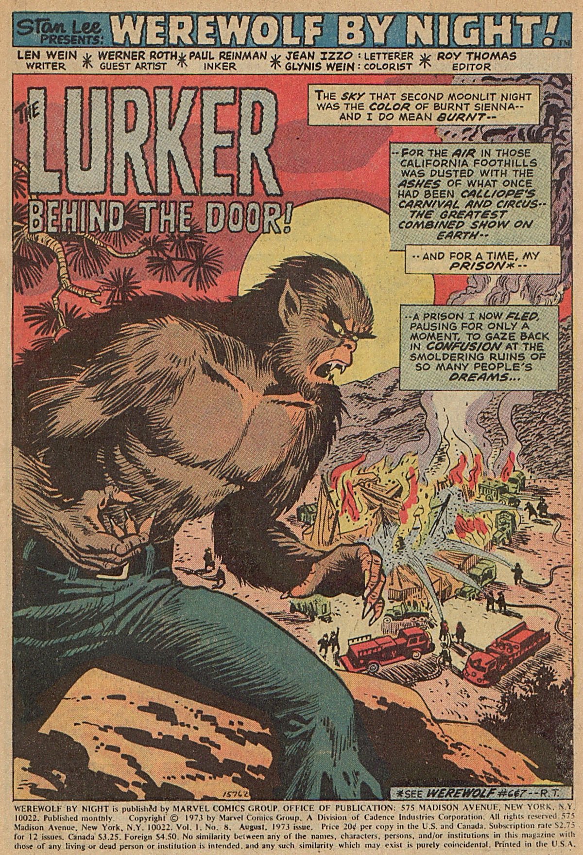 Read online Werewolf by Night (1972) comic -  Issue #8 - 2