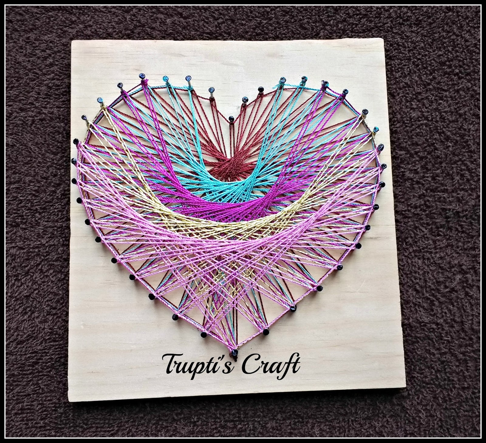 Trupti's Craft String Art Heart