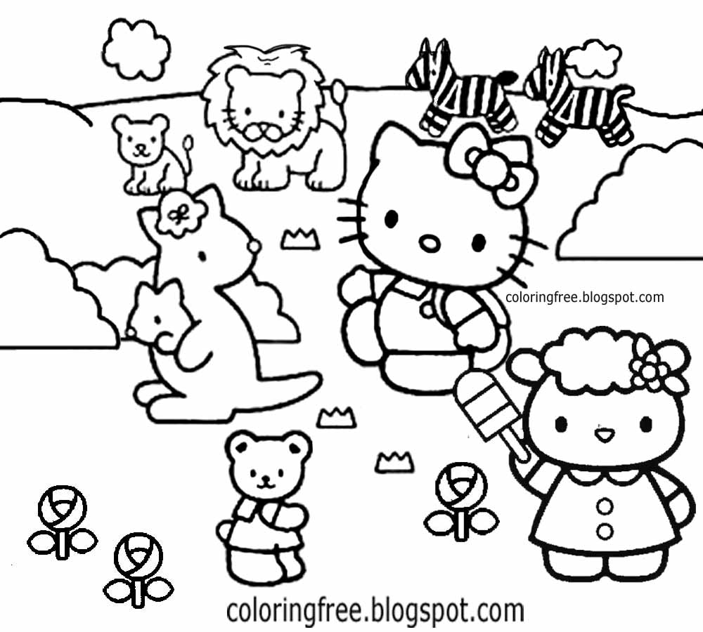 Hello Kitty Zoo Coloring Pages : Free coloring pages printable pictures to color kids Hello Kitty Zoo Coloring Pages : Free coloring pages printable pictures to color kids