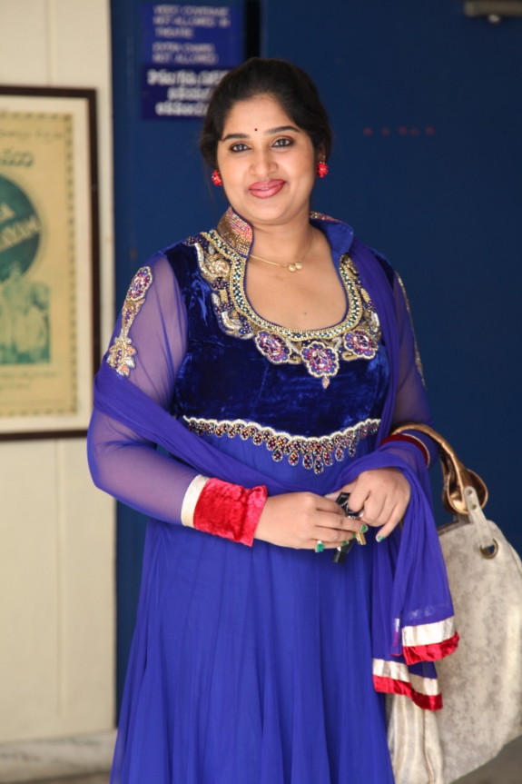 Telugu Film Tv Actress Priya Aunty Beautiful Stills In Blue Churidar