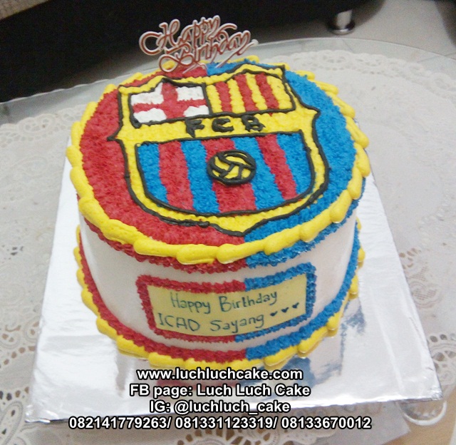 Fc Barcelona Cake Decorating Buttercream Transfer