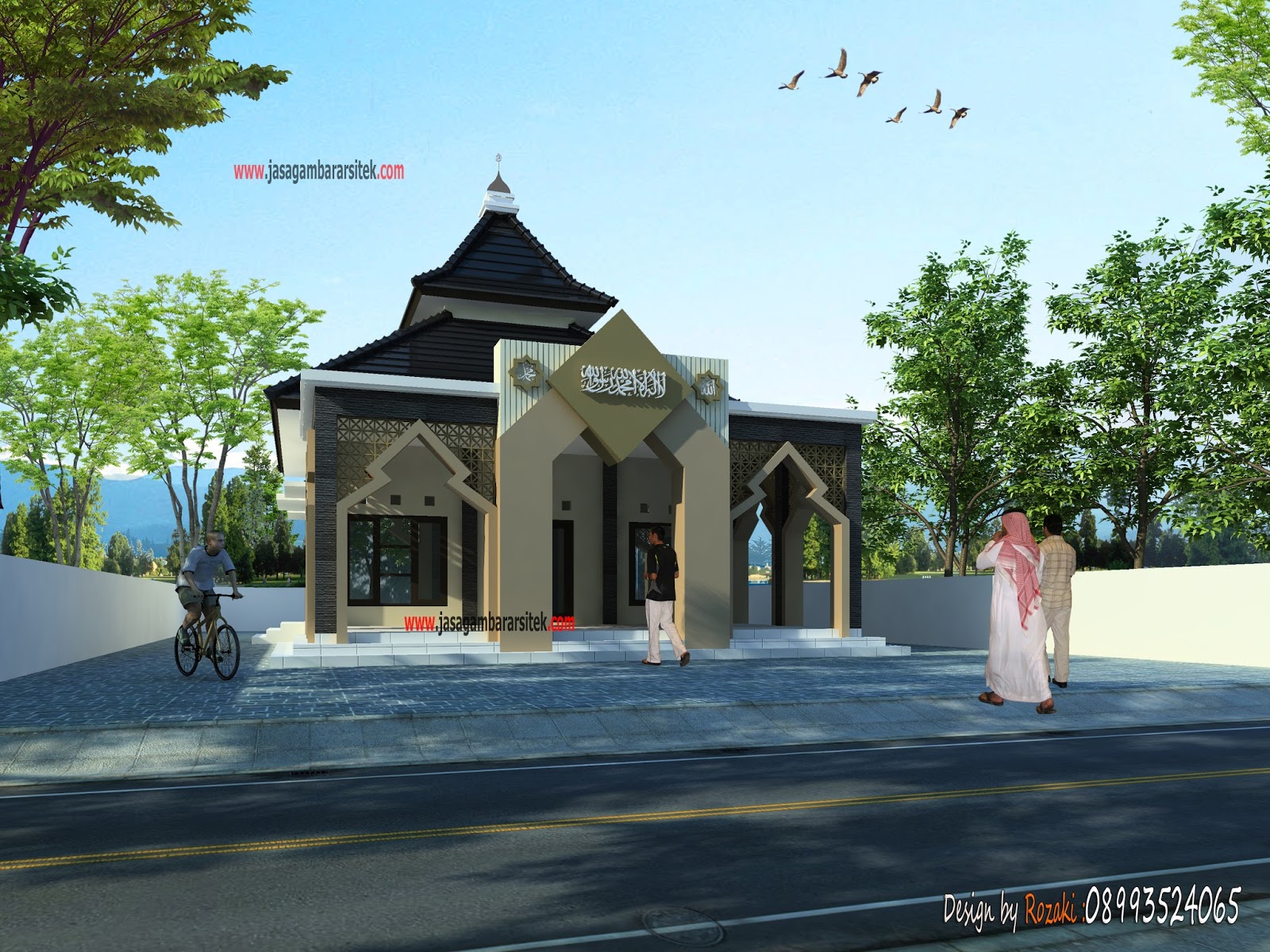 Mushola Minimalis 9x9 Meter Layanan Jasa Gambar Arsitek