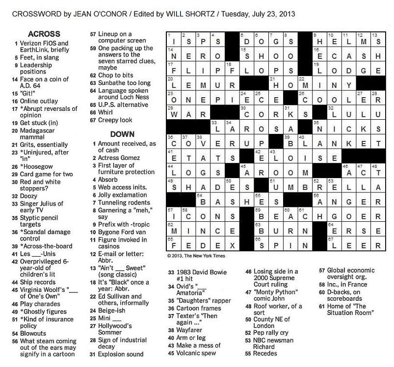 Times crossword