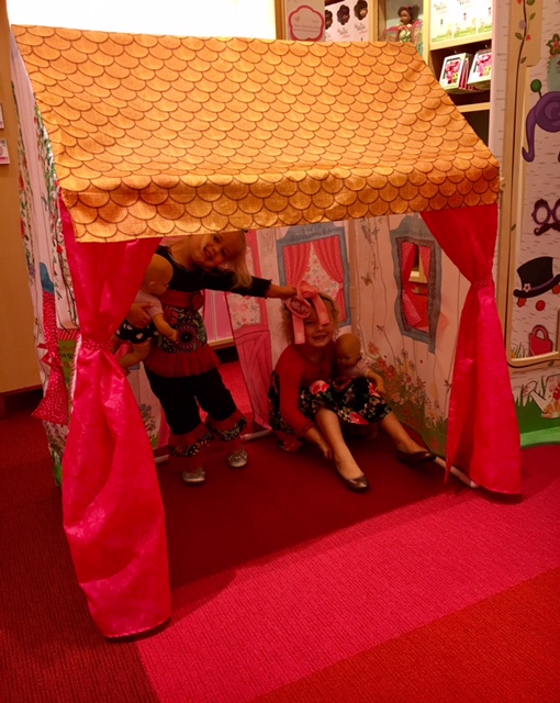 american girl play tent