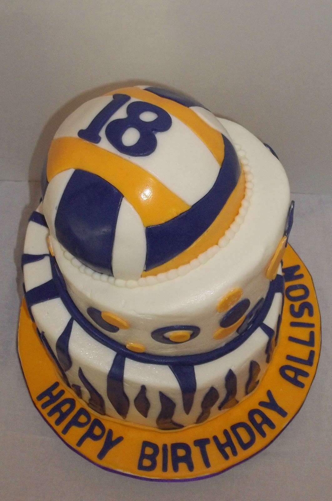 Bobbie's Cakes and Cookies A topsyturvy volleyball cake!