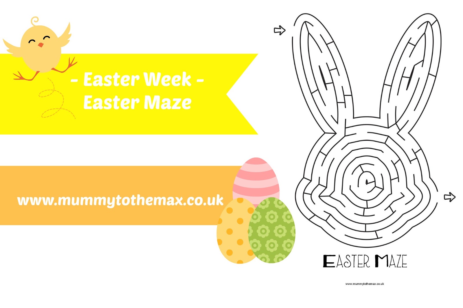 Easter Maze & Free Printable - MUMMY TO THE MAX