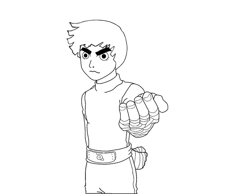 Rock Lee 6 Coloring | Crafty Teenager