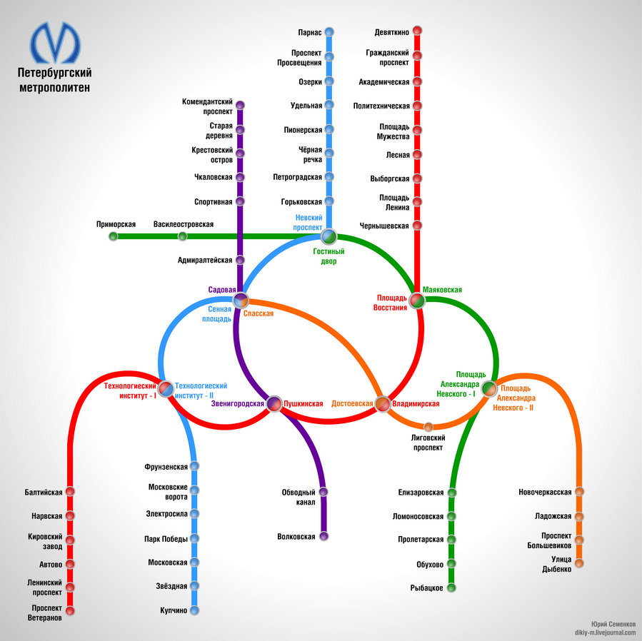 Схема метро санкт петербурга по времени