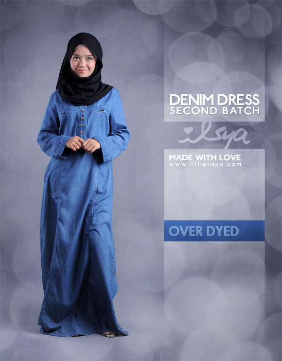 Little Ilsya Muslimah Attire Online Store Denim Dress No. 2.