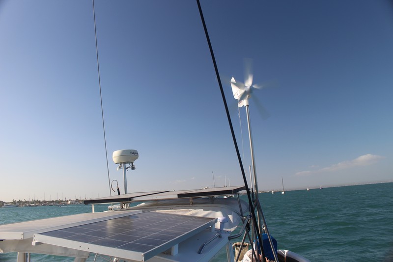 On Deck With SV Liahona Eclectic Energy D400 Wind Generator field review.