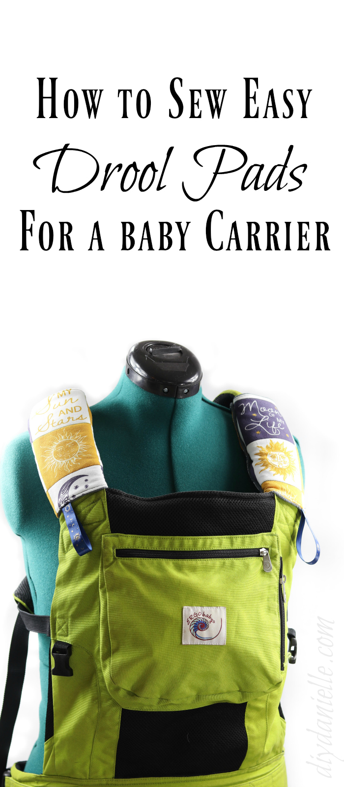 How to sew easy drool pads for a baby carrier. DIY Drool Pads for Baby Carrier