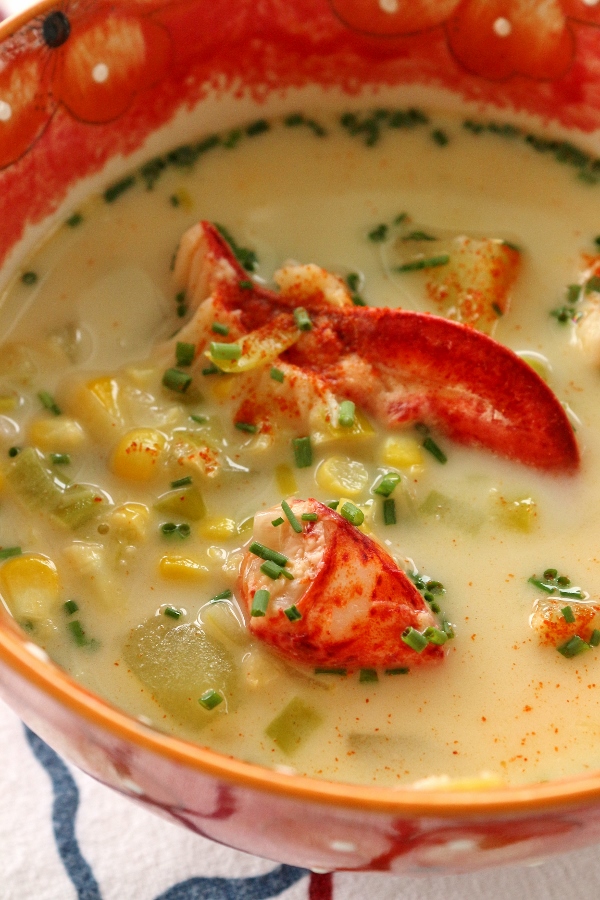 Mission Food Soup Swap Party Maine Lobster, Leek, and Corn Chowder