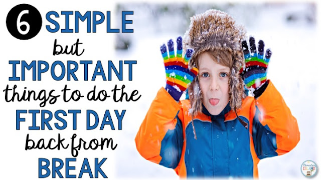 The first day back from a break can be difficult in the elementary classroom, especially a long break like winter break!  The students need a reminder of what school was like before break!  Here are some tips and activities that help get over that winter break hump, or any extended school break!  Students will enjoy being back at school and in the routine that they love and find fun. {1st, 2nd, 3rd, 4th, 5th} Freebie included #elementaryisland #winterbreak