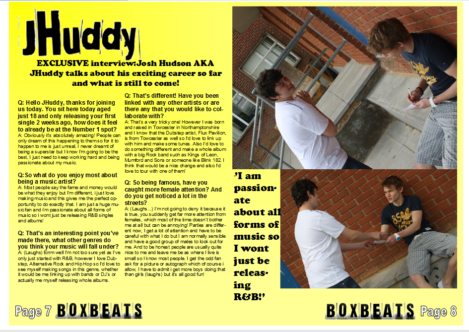Media Music Magazine Double Paged Spread Media Music Magazine Double Paged Spread