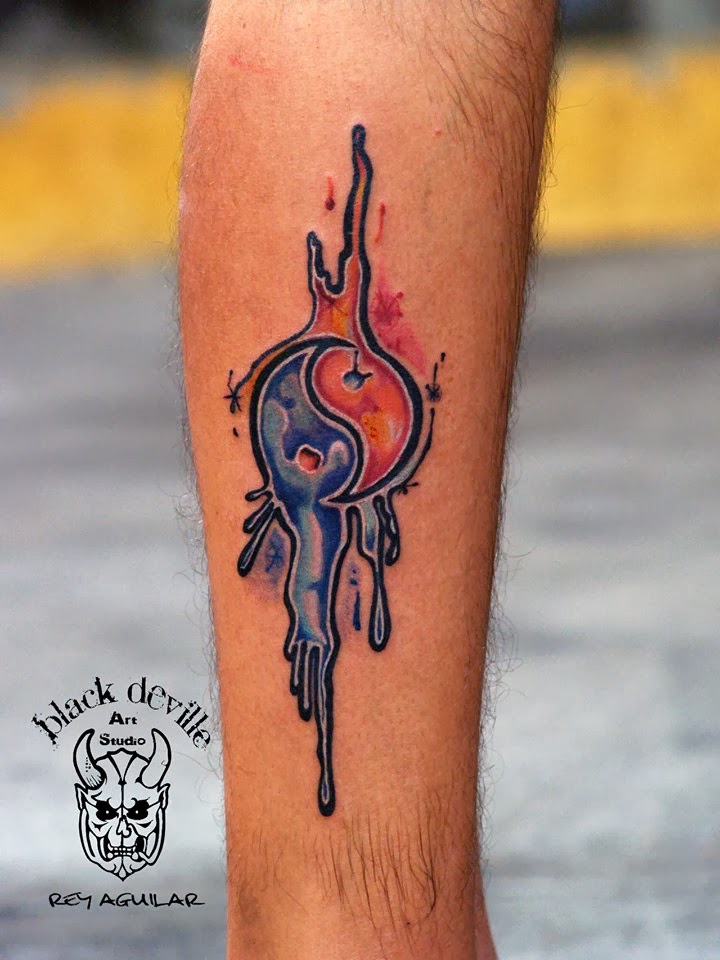 Rey Aguilar Black Side Tattoo Ying
