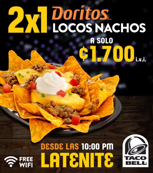 Around the World Taco Bell Costa Rica Offers Doritos Locos Nachos!