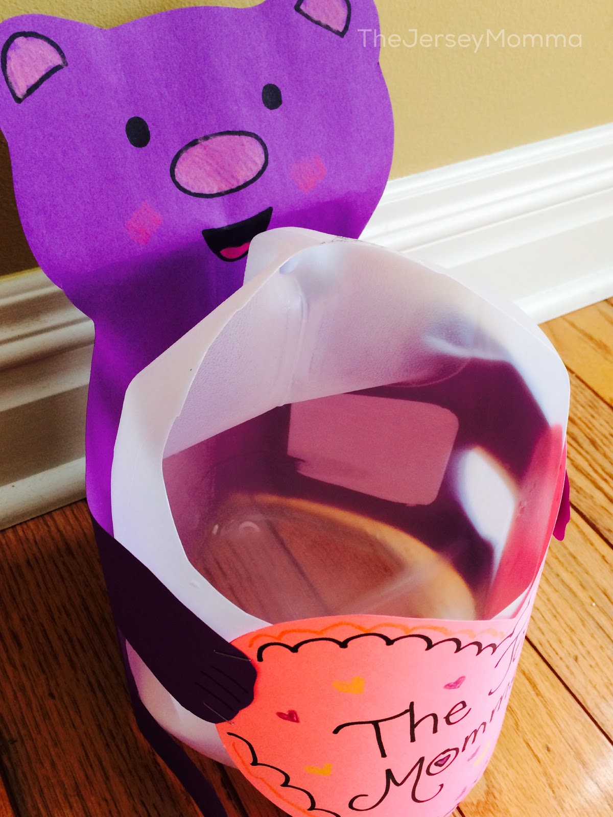 The Jersey Momma: DIY Valentine Milk Jug Card Carrier: Valentine's Day