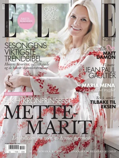Crown Princess Mette Marit on the cover of Norwegian Elle September 2013