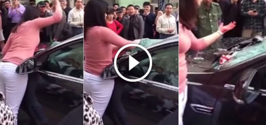 Scorned Wife Smashes Cheating Husbands Car With Her Blooded Hands