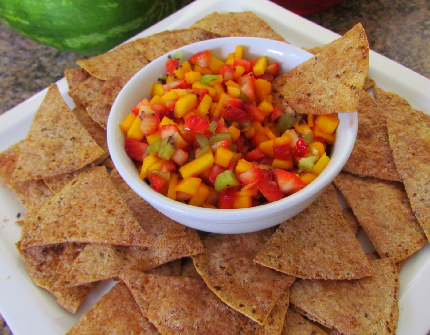 Learn To Grow How to make fruit salsa and Cinnamon Tortilla Chips!