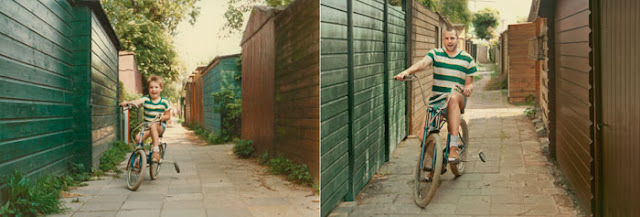 De volta ao futuro - Menino bicicleta e adulto bicicleta - Gnvision