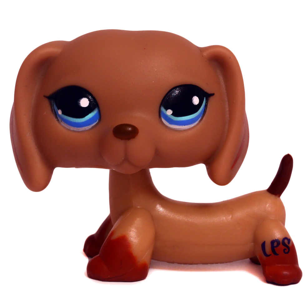 Littlest Pet Shop Animals LPS Toys #1010 Brown Dachshund Dog Figure A1 