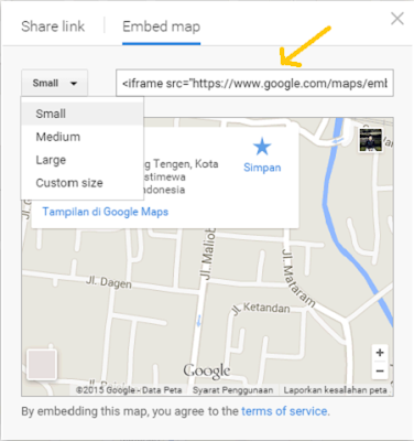 cara masang google map di blog 4
