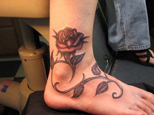 ankle rose tattoo ayak bileği gül dövmesi ankle rose tattoo ayak bileği gül dövmesi