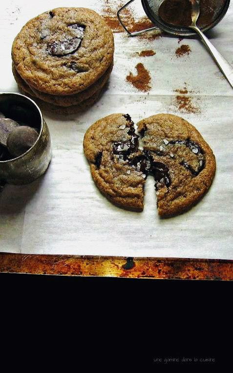best {cinnamon} chocolate chip cookies from Izy Hossack's Top with Cinnamon cookbook | une gamine dans la cuisine 