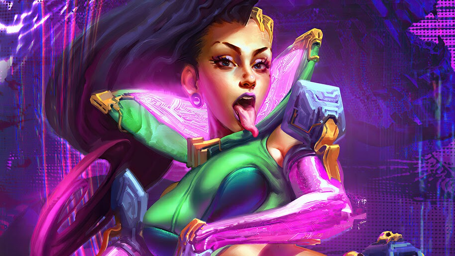 Sombra, Overwatch, Cyberpunk, Art, 4K, #3.1929