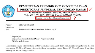 Waspada Email Berisi Surat Edaran Pemutakhiran Biodata Guru Tahun  2016