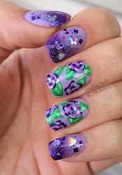 nail purple roses valentine nails valentines