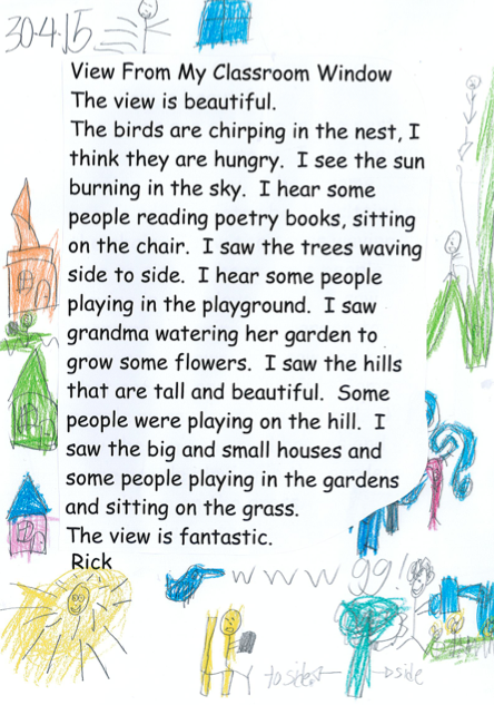 A view from my window essay for class 4 picture