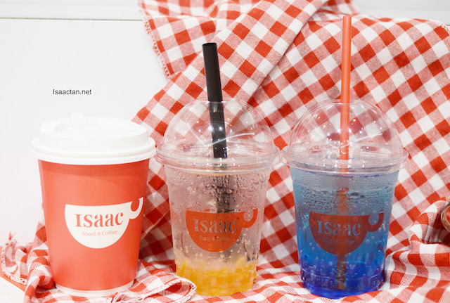 Some of the drinks and beverages available at Isaac Toast & Coffee Malaysia