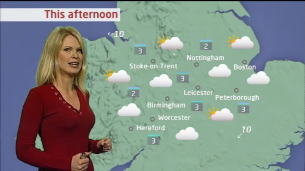 UK Regional News Caps Jo Blythe ITV Weather