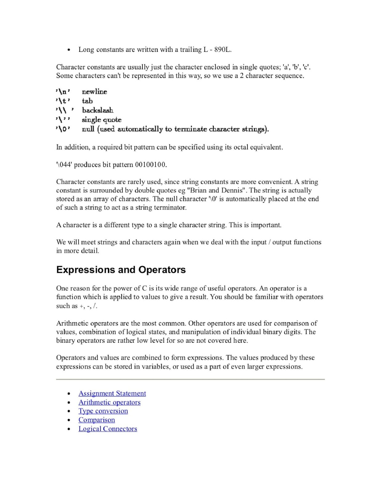 C language notes